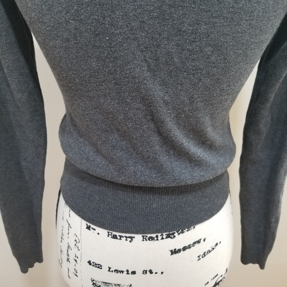 Rue 21 Gray V Neck Cardigan With Button Closure At The Bottom SIZE S. - Picture 11 of 16